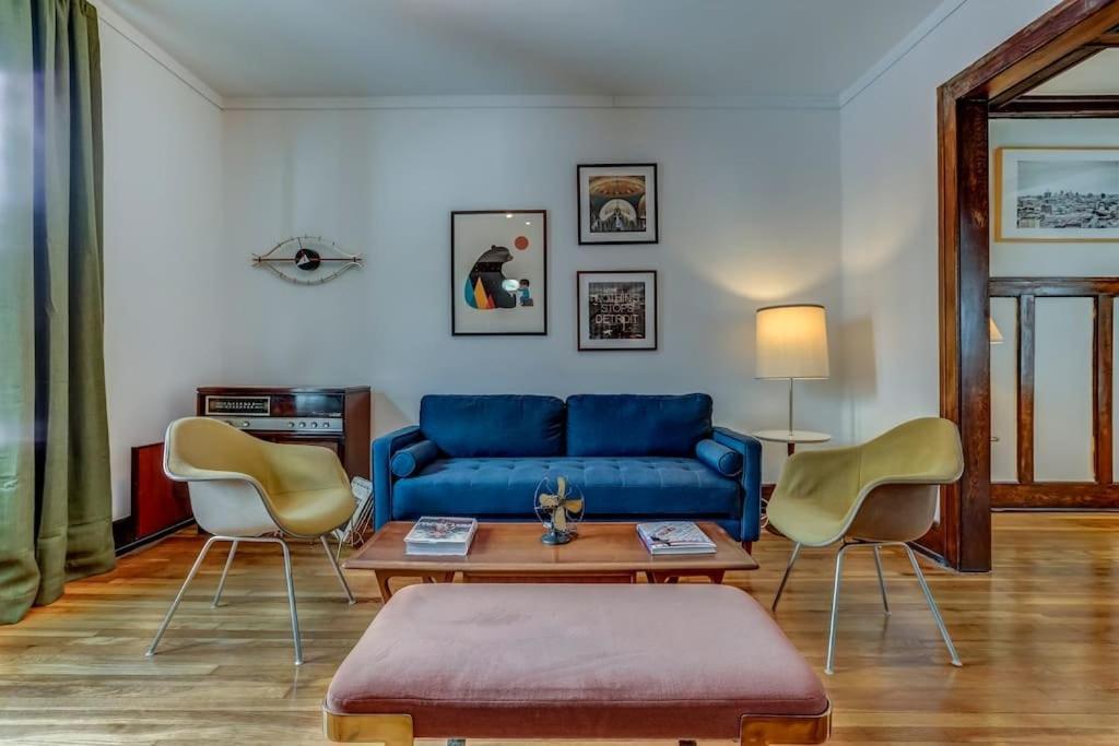 Luxe Mid-Century Styled Historic Townhouse #1 Villa Detroit Eksteriør bilde