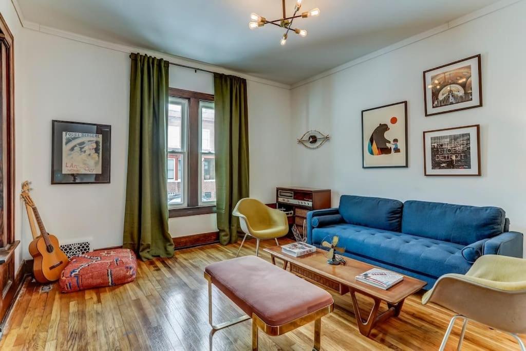 Luxe Mid-Century Styled Historic Townhouse #1 Villa Detroit Eksteriør bilde